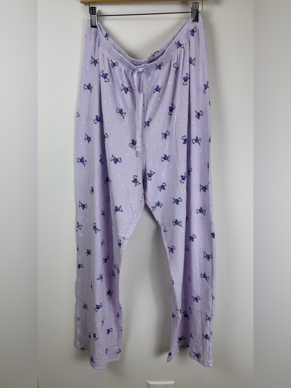 Croft & Barrow NWOT 1X Purple Scottie Dog Print Pajama Lounge Pants Plus Size